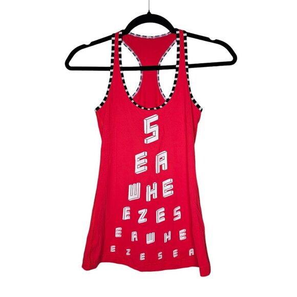 Lululemon Size 2 Red Seawheeze Cool Racerback Tank Top Luxtreme 2014 - Picture 1 of 5